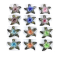 MC0057 Fashion Handmade 3D starfish inner flower Murano Lampwork Glass Pendant for necklace 12pcs/box